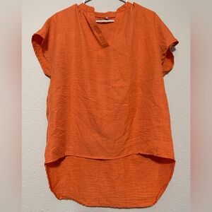 SHEIN Vibrant Orange Blouse